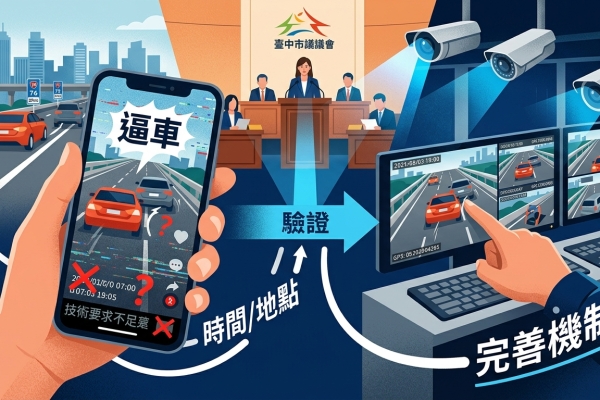 台74線逼車影像因時間要件不足未舉發 議員促完善檢舉機制