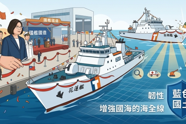 花蓮艦交船暨CG1007命名下水典禮隆重舉行　副總統見證海巡署國艦國造成果　提升救援能量