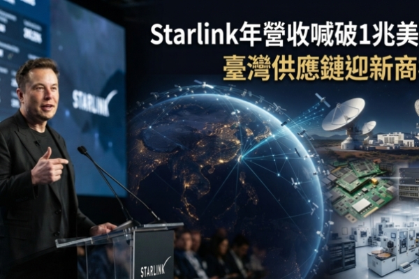 馬斯克喊Starlink年營收衝破1兆美元　AI推升低軌衛星需求　臺灣供應鏈昇達科、華通、啟碁迎新商機