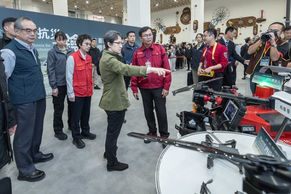 產官研合作無人機救災韌性展演展現實力　蕭美琴副總統指出運用科技提升防災及防衛韌性　救災成果亮眼