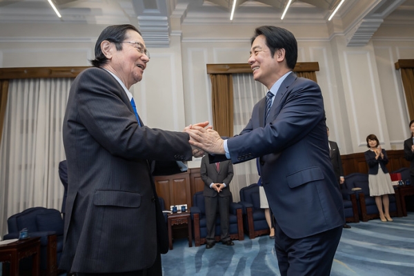 賴清德總統接見日本台灣親善協會衛藤征士郎會長　強化臺日交流合作動能促進區域經濟穩健發展