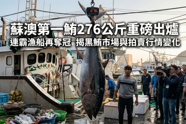 蘇澳第一鮪出爐276公斤！全昌隆168號奪冠　再掀黑鮪市場關注