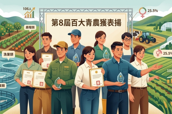 農業部表揚第8屆百大青農 106人獲選平均年齡34歲
