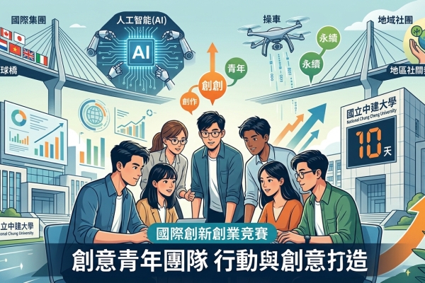 國立中正大學2025國際創新創業競賽報名截止倒數10天 涵蓋AI、無人機、青年創業 黃金機會不容錯過，快報名參賽