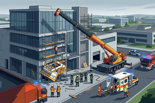 宜蘭工安意外一死一傷！　洗外牆吊車倒塌工人高處墜落釀悲劇