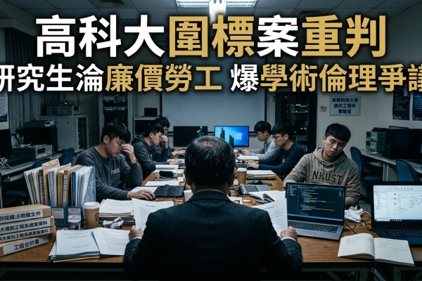 高科大教授涉圍標案　總務長護航弟撈千萬還奴役研究生當廉價勞工遭重判