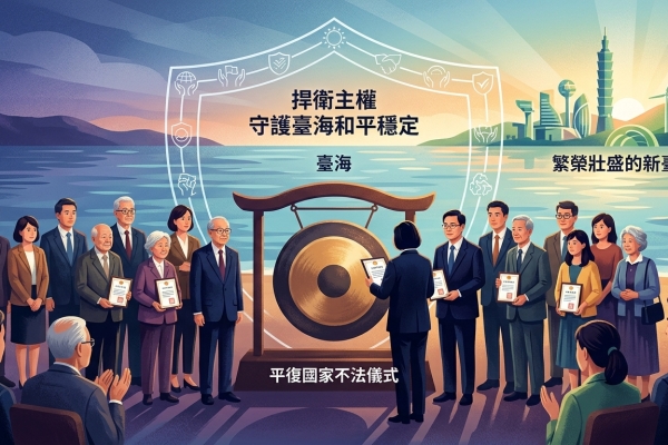 主持平復國家不法儀式　總統：堅定捍衛主權、團結守護臺海和平穩定、追求繁榮壯盛的新臺灣