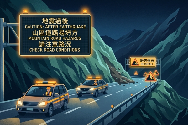 1227-2305地震，公路局已派員巡查轄管道路。【初報】