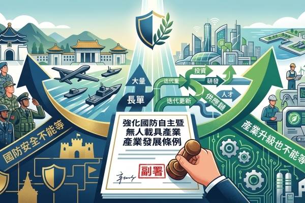 國防安全與產業升級不能等 張秘書長宣布政院已副署《強化國防自主暨無人載具產業發展條例》