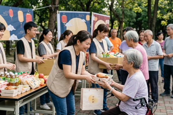 蔡麗青攜手在地企業發放中秋愛心物資 關懷獨居長者與弱勢