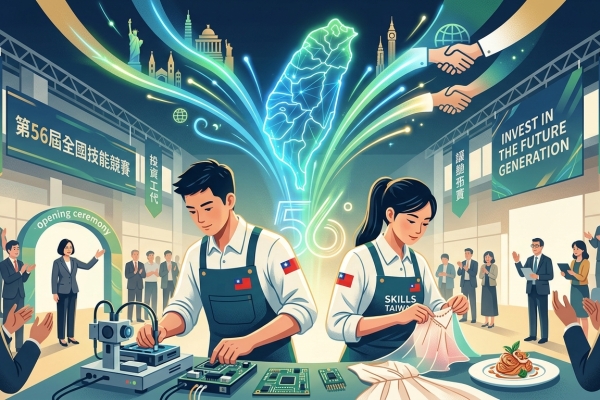 出席第56屆全國技能競賽 鄭副院長期勉選手展現最佳實力 讓世界看見臺灣