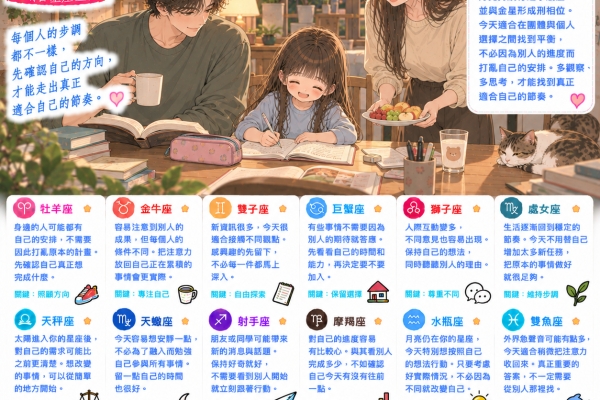 2026年9月23日 明日星座運勢  不用急著跟上所有人的速度