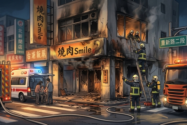 影／新北三重「燒肉Smile」昨大火釀9傷　今宣布門市永久歇業