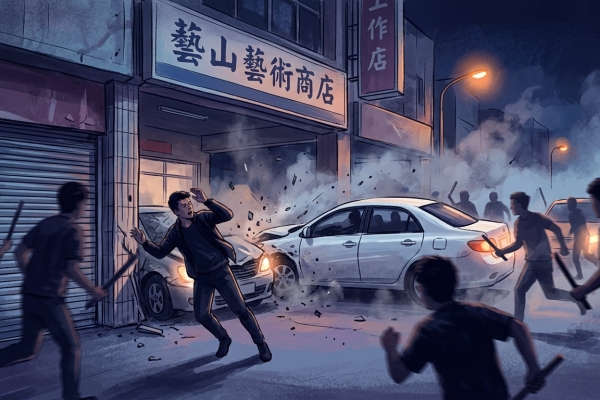 竹山暴力衝突！刀械棍棒打鬥開車衝撞　1名男子雙腳被撞斷骨折