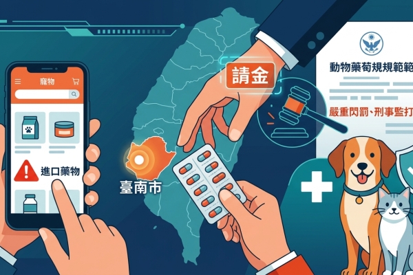 網售國外寵物藥恐觸法！臺南動保處警告：違者最高罰450萬並移送法辦