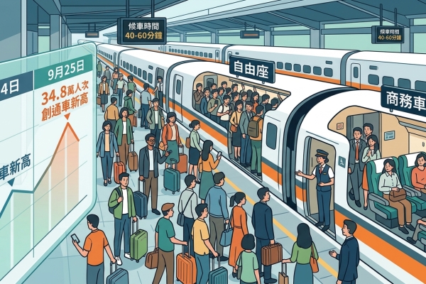 高鐵連假運量創通車新高 自由座擠進商務車廂引發關注