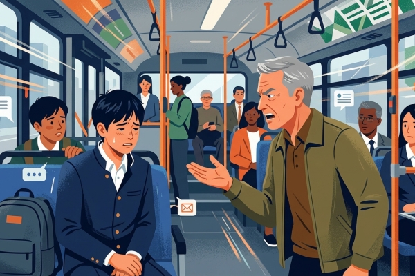 國中生公車內與老翁擦撞遭訓斥網友怒了！　校方：提供必要的協助與支持   