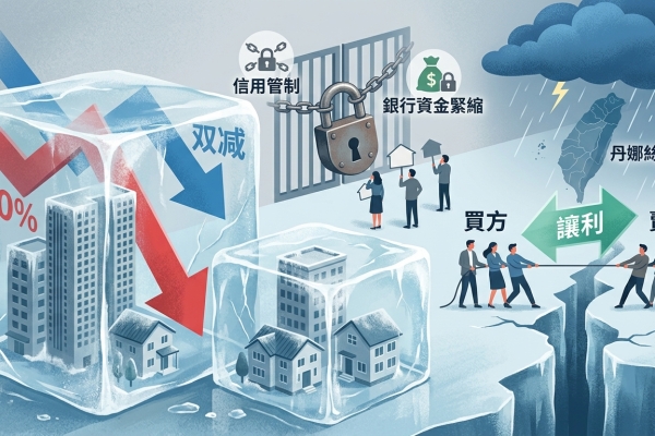 四大房仲7月交易量年減逾四成 月減雙位數 房市急凍 專家曝僵局關鍵在讓利