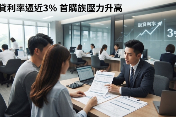 房貸利率衝上3%！銀行資金緊俏 首購族面臨貸款門檻升高