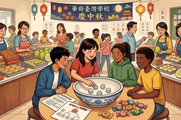 華府臺灣學校慶中秋 師生體驗金門博餅與應景美食