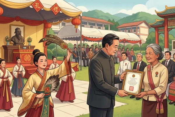 泰北僑校舉辦祭孔及教師節典禮 駐泰代表處表揚資深華文教師