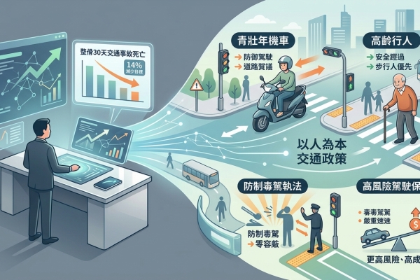 主持道安會報 卓揆：加強高風險族群道安宣導 降低交通事故發生與嚴重度