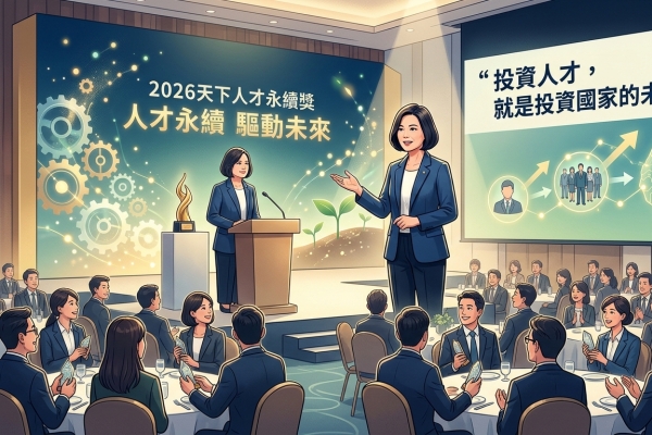 頒發2026天下人才永續獎 鄭副院長：投資人才 就是投資國家未來