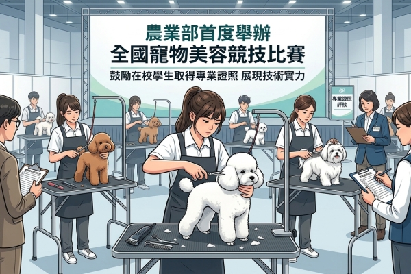 農業部首度舉辦全國寵物美容競技比賽  鼓勵在校學生取得專業證照 展現技術實力
