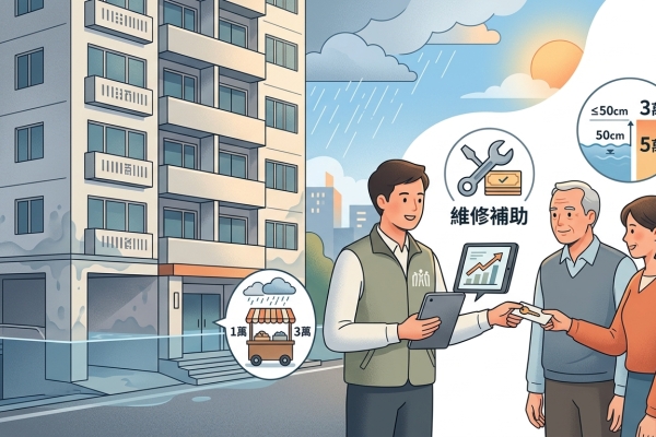 基隆擴大9月4日水災補助 公寓大廈最高可獲20萬元
