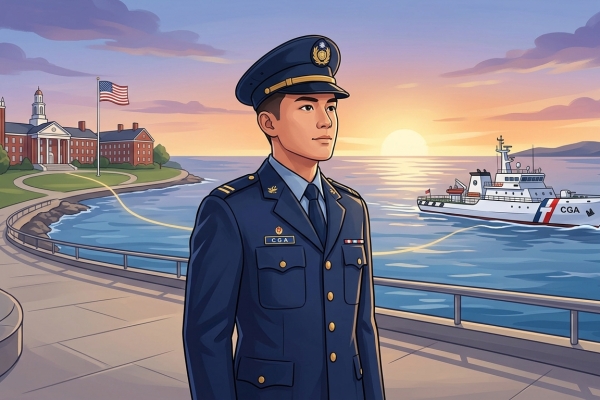 榮耀返國！海巡署首位選送美國海岸防衛學院楊凱閎畢業，展開海巡軍官生涯