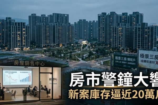 史上最大賣壓！全臺新案待售庫存逼近20萬戶　房市警鐘大響　建商壓力爆棚