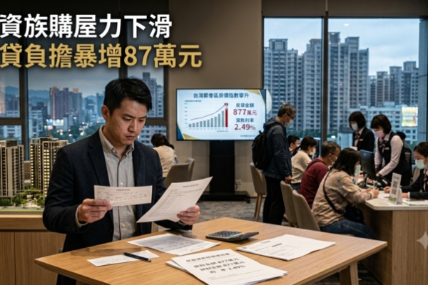 全臺小資族購屋力大縮水！年收60萬以下房貸核貸創新低 房貸負擔一年暴增87萬元