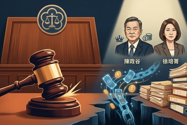 九州博弈洗錢438億案宣判 總裁陳政谷判11年8月、徐培菁判7年