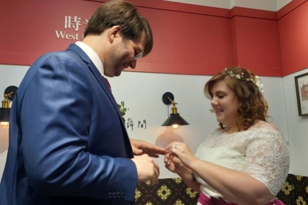 德國新人跨海浪漫登記結婚！從德國到臺南，浪漫古都吸引國際新人結婚