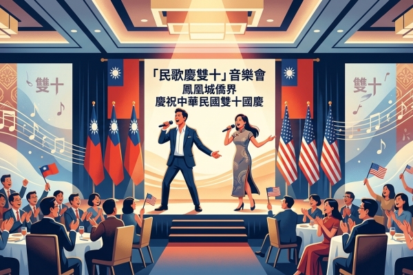 美國鳳凰城僑界舉辦「民歌慶雙十」音樂會 250位僑民齊聚慶祝國慶