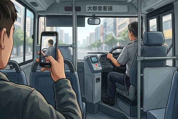 搭大都會客運一路聞菸味！乘客拍下司機疑在駕駛座抽菸　直呼「超扯」