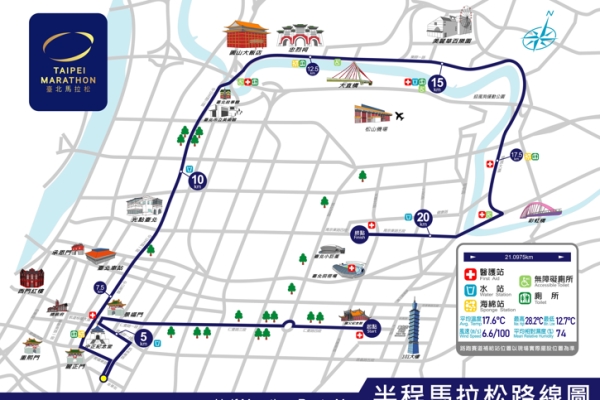迎接「2025臺北馬拉松」21日登場　北市交通管制措施上路　用路人須提前改道、搭乘大眾運輸因應交管