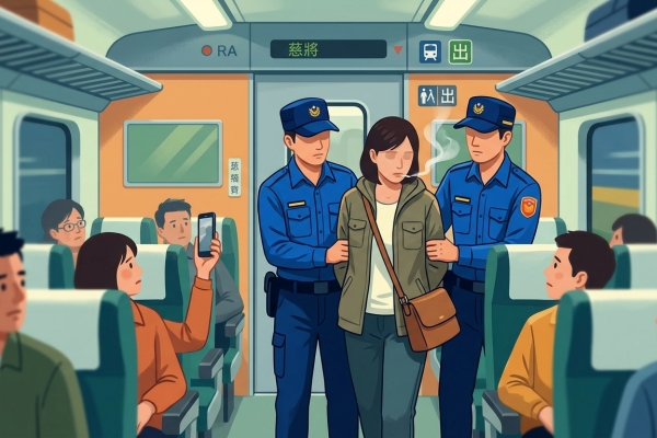 台鐵奧客！　女子搭霸王車還在車內抽菸 