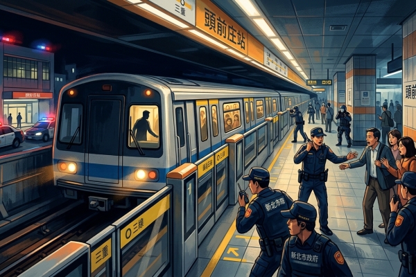 快訊／北捷頭前庄站驚傳亮刀！男子搭車往三重逃竄　警方全力圍捕中