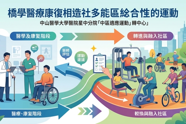 讓復健銜接社區運動！中山附醫中興分院「中部地區適應運動轉銜中心」揭牌