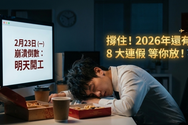 春節9天連假倒數尾聲　上班族集體哀號感嘆「時間過太快」　下週開工後仍有8大連假可期待