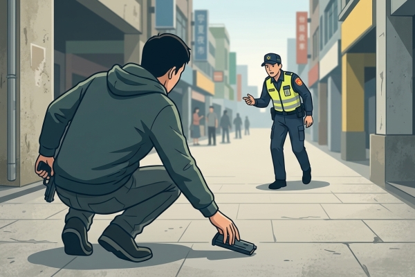 路上亮槍！男子帶槍出門彈匣落地　網友：回到以前走路會踢到槍或彈匣嗎？ 