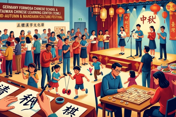 德國福爾摩沙中文學校TCML舉辦中秋嘉年華 200人體驗臺灣文化