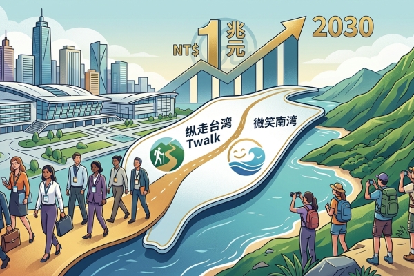 以國際會展帶動觀光 以「縱走臺灣Twalk」打造臺灣新名片 朝2030觀光兆元產業目標邁進