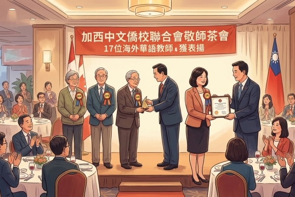 加西中文僑校聯合會舉辦敬師茶會 17位海外華語教師獲表揚