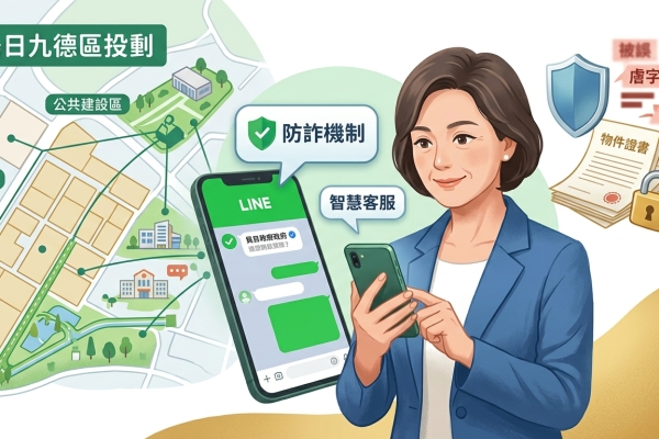 區段徵收新突破！臺中市地政局全國首創結合LINE官方帳號 智慧客服守護民眾權益