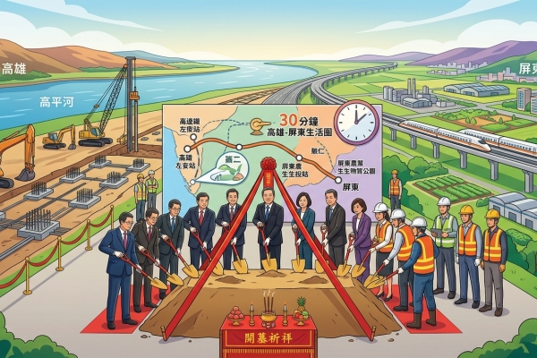 高屏2快C1標工程動土 卓揆：打造大南方產業與生活韌性通道