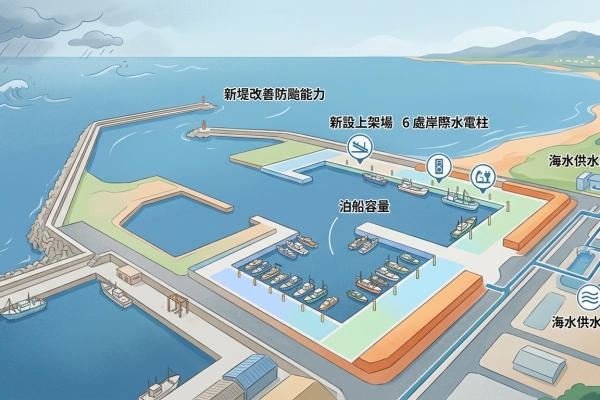 行政院投入8.15億擴建屏東枋寮漁港 提升泊區容量與防颱能力