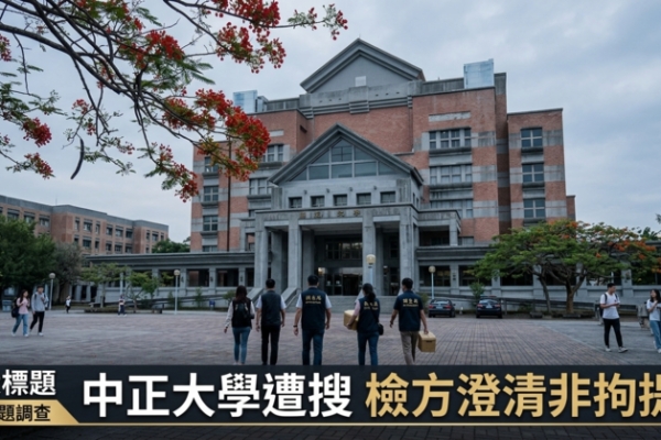 中正大學犯罪防治所遭搜　檢方澄清8師生被帶回「非拘提」：均自主配合調查