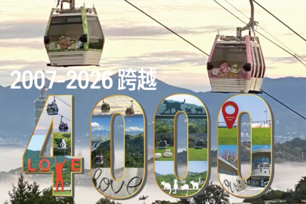 貓空纜車運量突破4000萬人次　邁向營運20周年　再創觀光里程碑帶動臺北山城旅遊熱潮